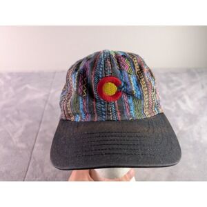 B Fresh Denver Colorado Tribal Pattern Strapback Hat Multi Color Made in USA
